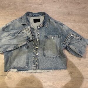 All Saints Light Blue Denim Jacket